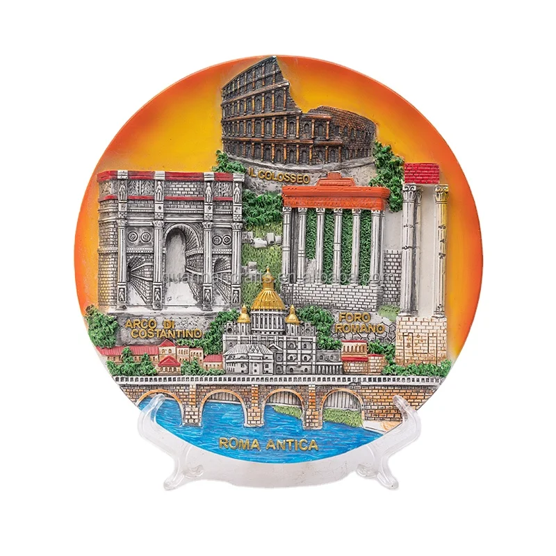 eco friendly resin souvenir license plate with plastic stand painting easel