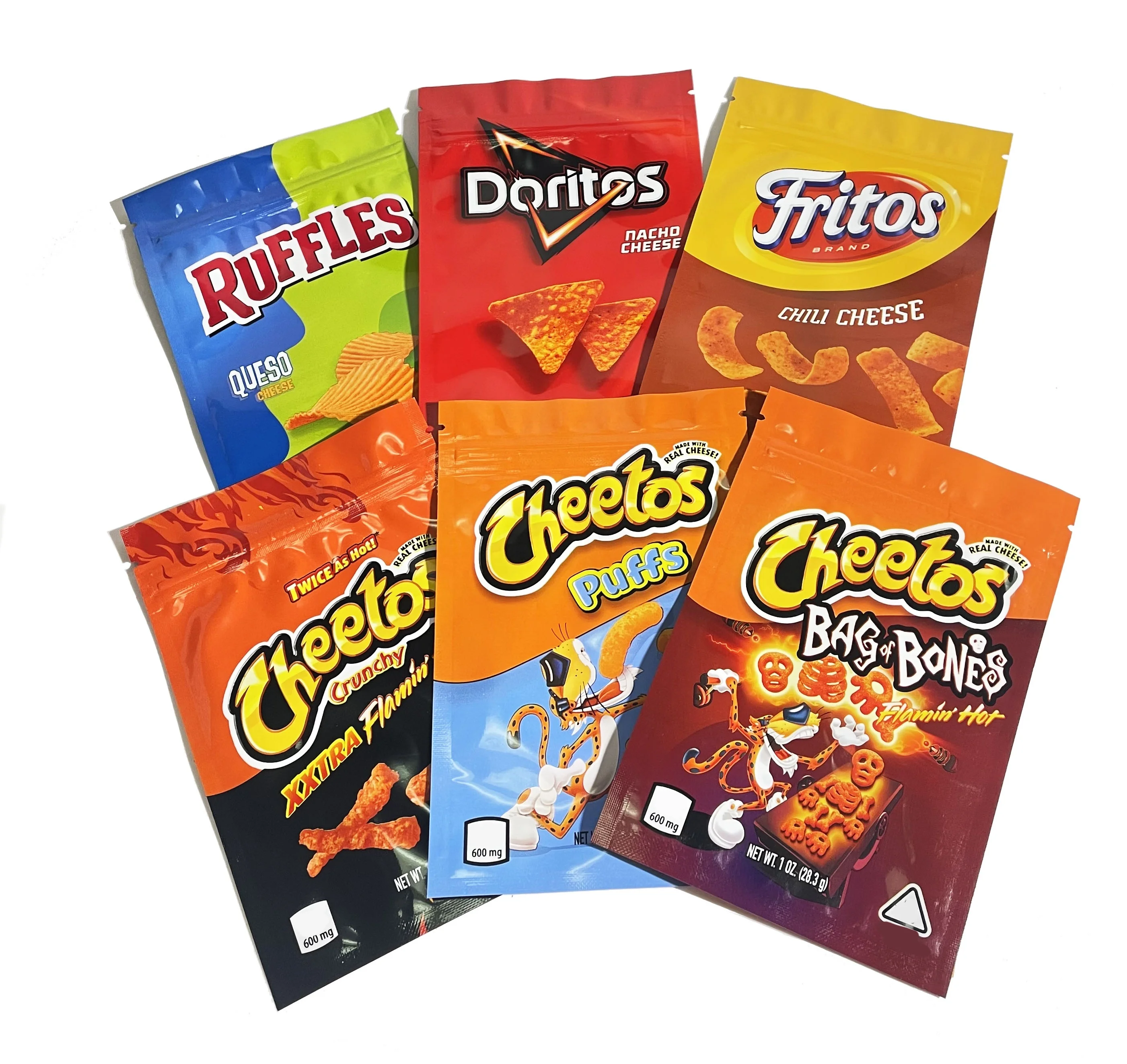  Горячая Распродажа 29 дизайнов Doweedos Doritos с оборками пакеты застежкой-молнией заполненные закуски чипсы для упаковки пищевых