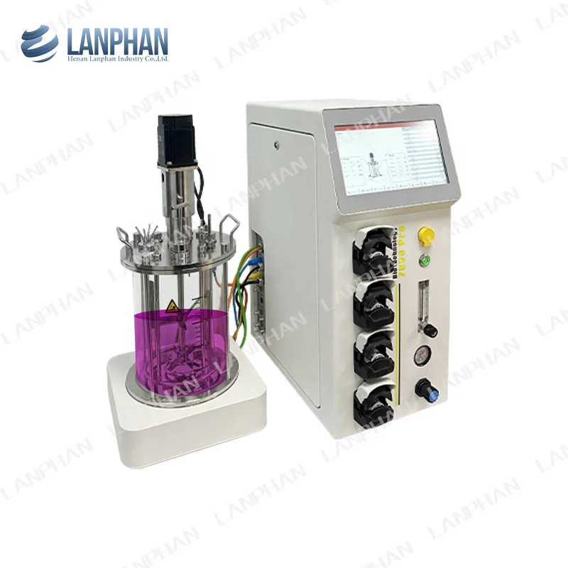 Lab Fermentation Algae Fungus Yeast Bioreactors Glass Bioreactor Microbiology