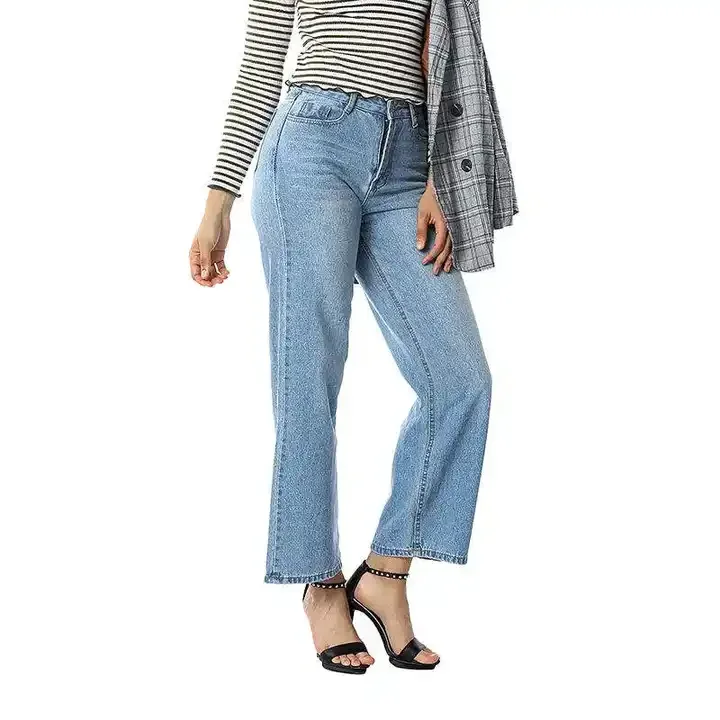 Hot Sale Sustainable Denim Skinny Jeans Ladies Men Recycled Repreve Polyester Jeans