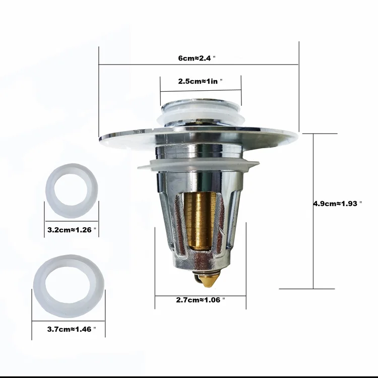 Ningbo Jutye Bathtub Sink Plug, Bathroom Sink Drain Strainer, Pop Up Sink Plug Stopper