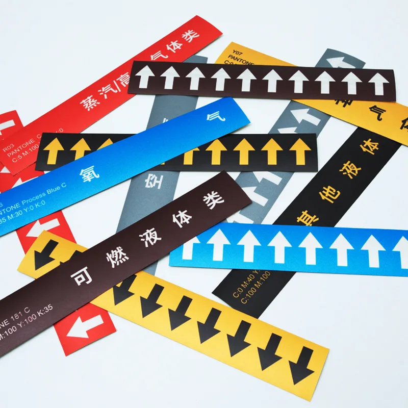 MANCAI Custom Pipe Marker Directional Flow Arrow Tape IMO Pipe Marking Tape Pipe Identification Tape