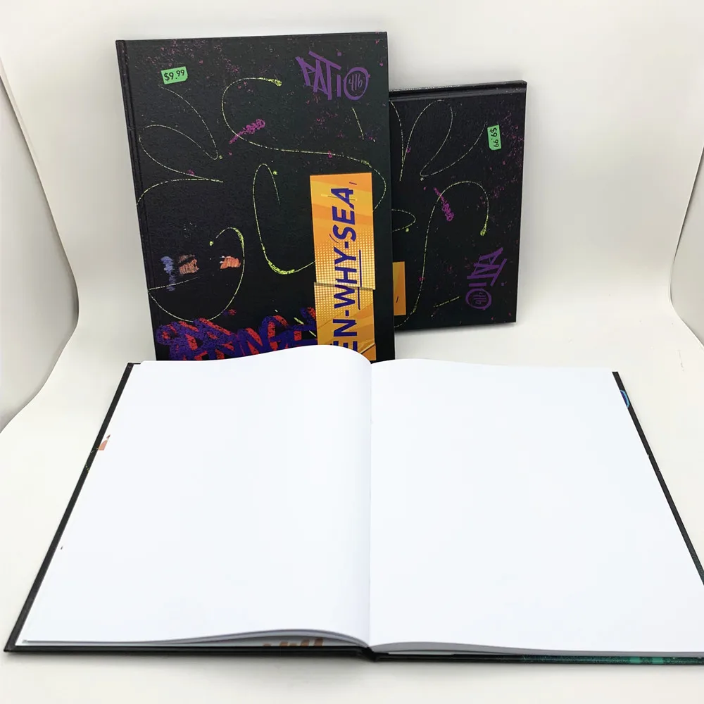 stationery supplies custom design full colors printing A4 hardcover blank inner paper sketchbook
