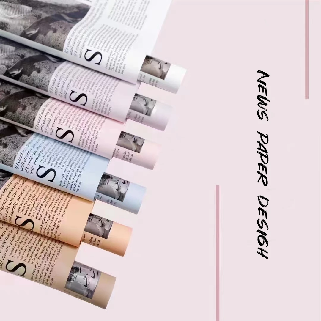 NEWEST factory price waterproof wrapping paper for flower wrapping paper fashion newspaper flower paper