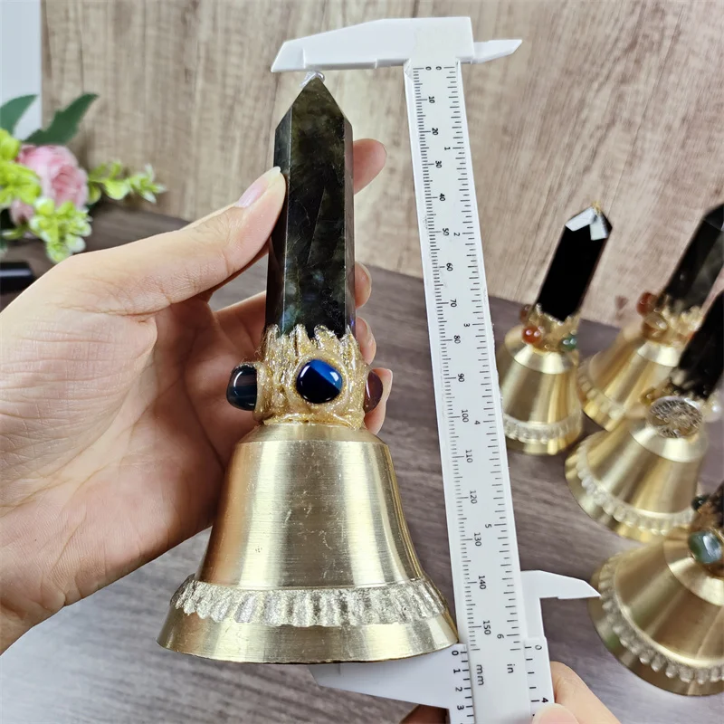 Wholesale Witchcraft Supplies Vintage Magic Gift Energy Crystal Stone Feng Shui Handbell