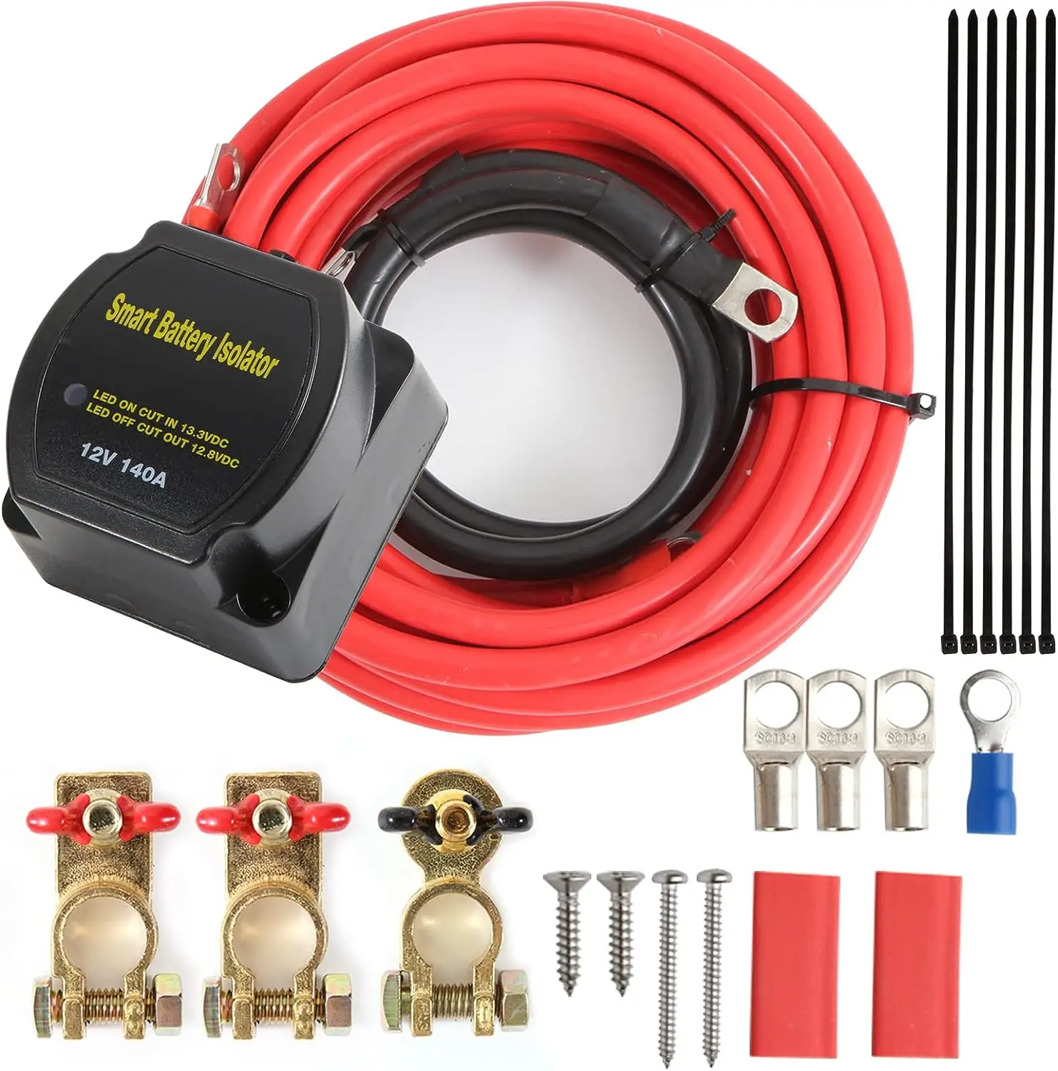 12 В 140 ампер Двойной аккумулятор умный изолятор комплект-VSR-чувствительное реле напряжения батарея автоматическое зарядки