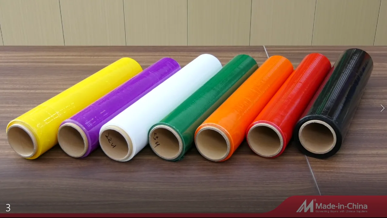Colorful Stretch Film    Wrapping Pallet   Hand use  Machine use  Customized size