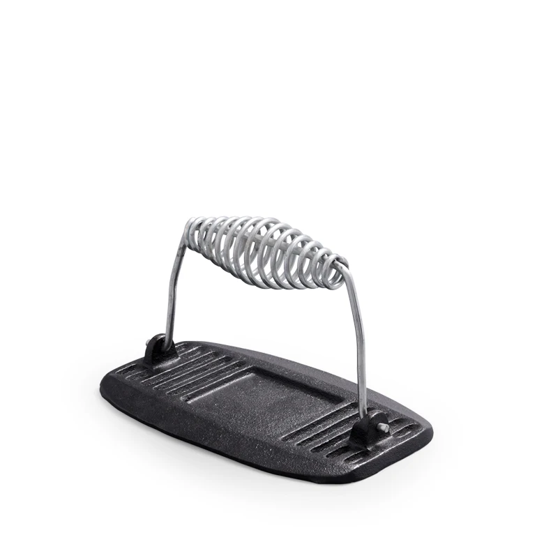 Cast Iron  Barbeque Accessories BBQ Meat Bacon Press With Spring Handle