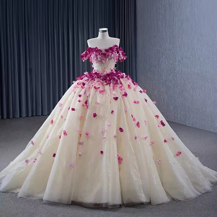 Новое модное дизайнерское вечернее платье с лепестками, женское бальное платье