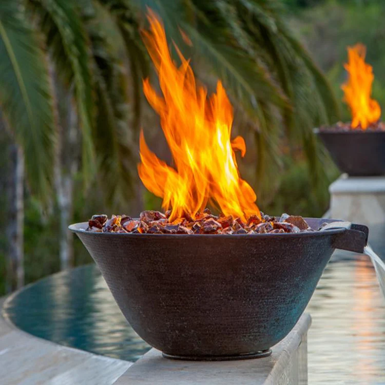 Открытый водяной занавес осенний фонтан firebowl с водой