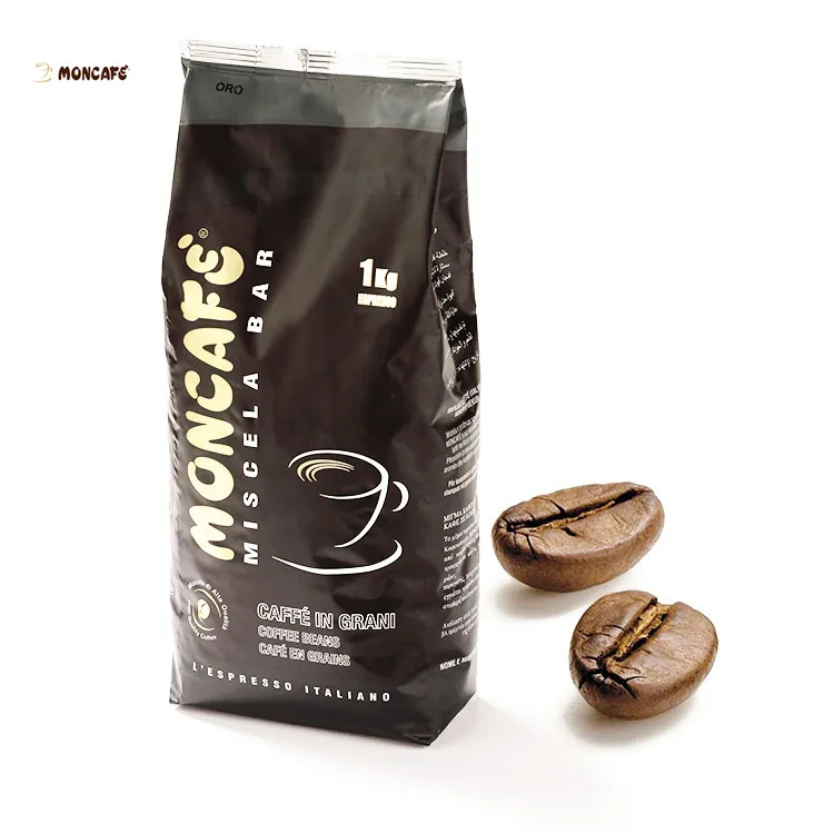 Hot Sale Good Quality Espresso Roasted 1 Kg Packaging Whole Bean Coffee Best Coffee Beans Italian Export
