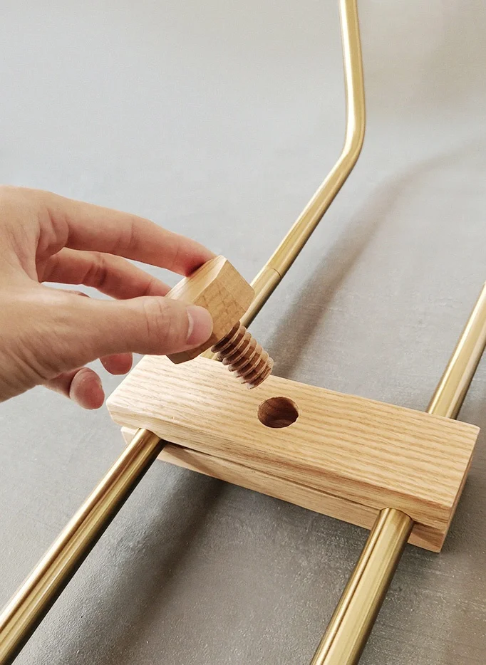 Luxury  Minimalism Oakwood Copper two heads large wall lamp for living room hotel lobby customized wall Lighting