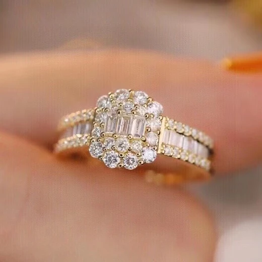 1 Carat Super Hot Sale Eternal Natural Diamond Ring Rock Candy Simple yet Solemn Design