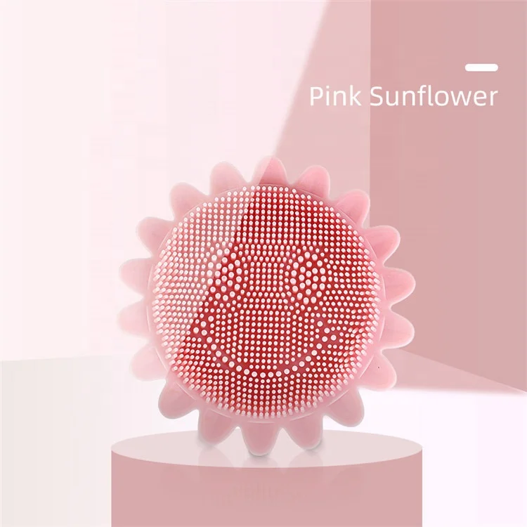 Children kids infant baby Soft Silicone sunflower Shower Body Cleaning Massage Brush for baby spa