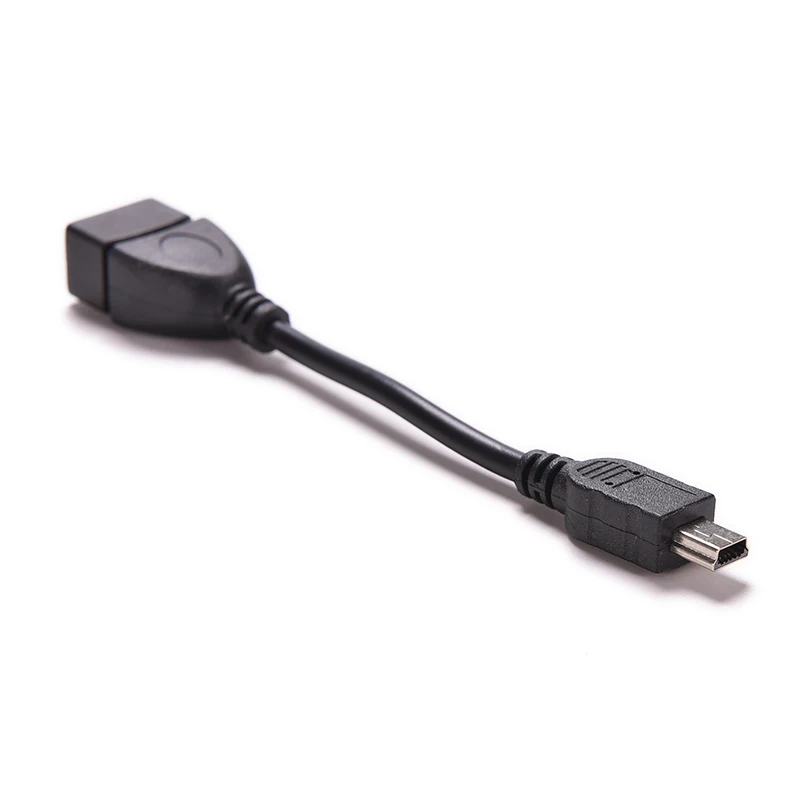 Mini USB 5pin Male To USB 2.0 Type A Female Jack OTG Host Adapter Short Cable