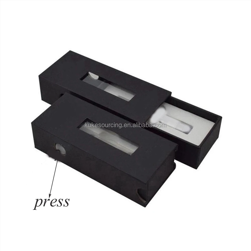 Custom Logo Drawer Black Childproof Cigarette Carton Paper Case Pre Roll Cigarette Box Packaging