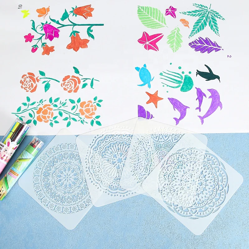 Reusable DIY Wall Painting Stencil Custom Design Wall Stencils For Home Decor