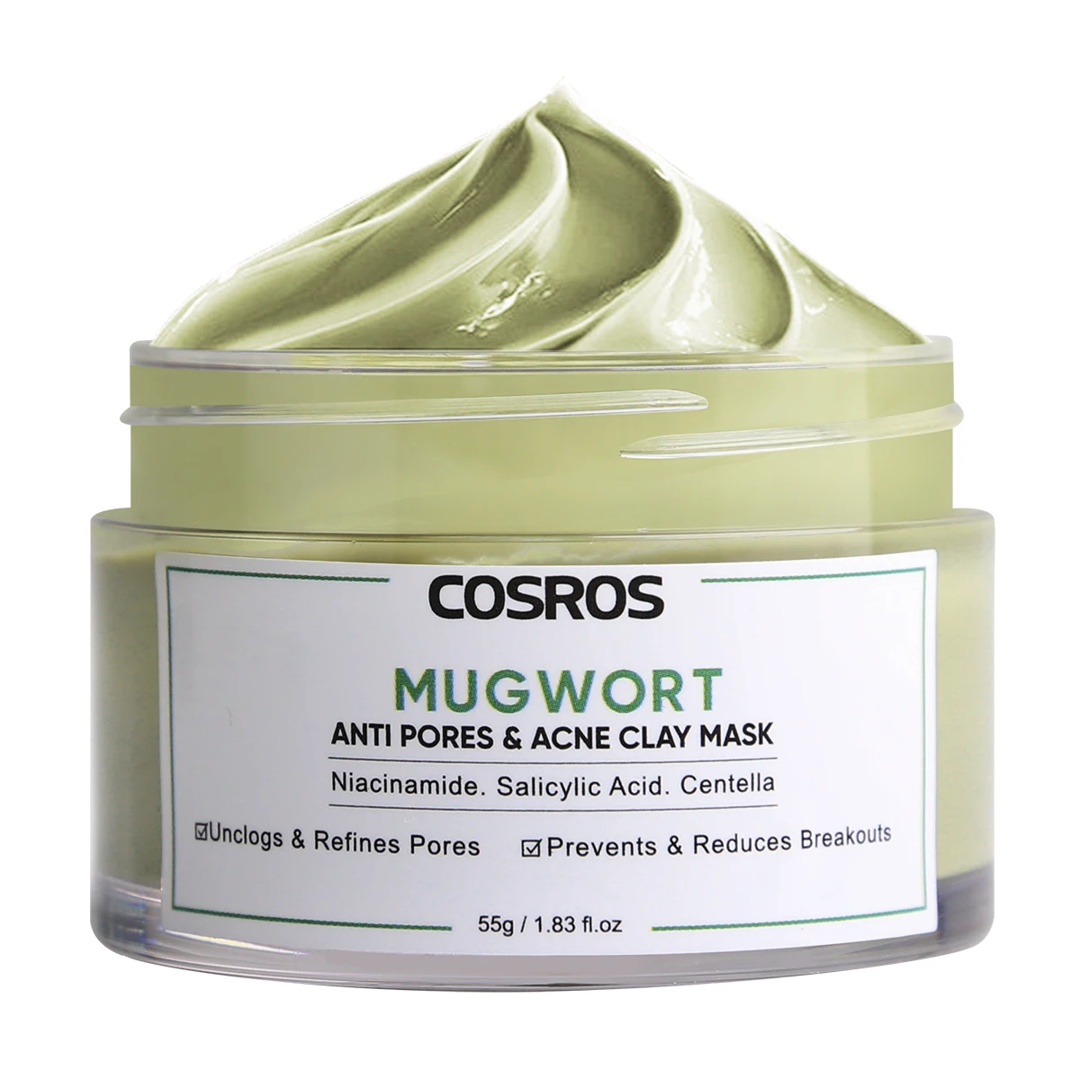 Wholesale Natural Beauty Products Mugwort Salicylic Acid Nicotinamide Anti Pores Acne Face Clay Faciel Mask Face Masks