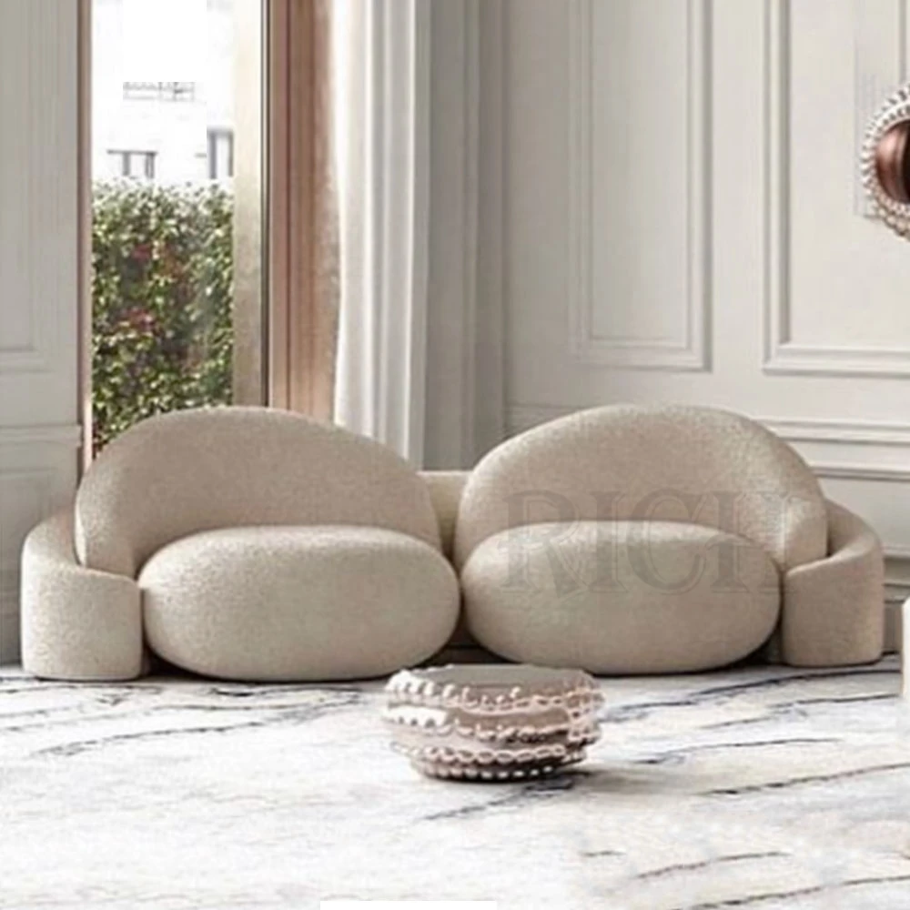 loveseat white couch living room modern commercial sheepskin sherpa sofa couch teddy fabric beige boucle 2 seater sofa