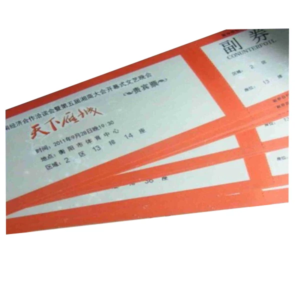 Custom Anti-counterfeiting Booklet/Ticket/Gift Coupon/Voucher Sticker