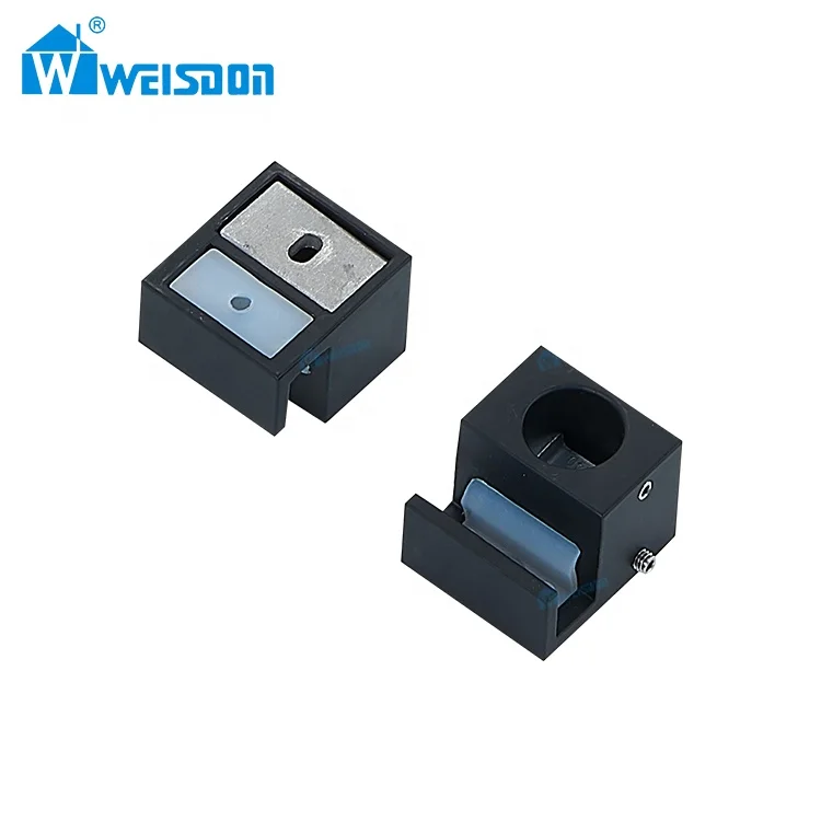 Factory Direct Frameless Sliding Corner Handle Rail System Screw Roller Black Full Set Shower Room Hardware Without Glass