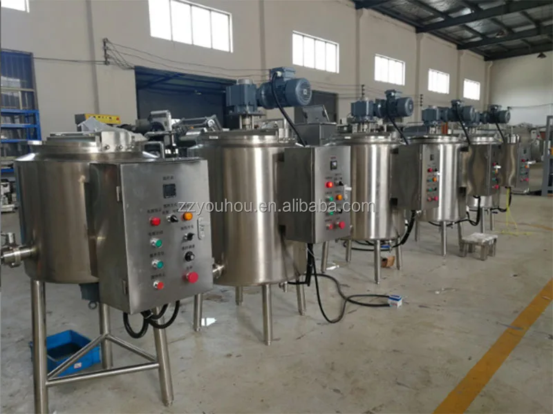 500L large volume white black chocolate melting mixing insulation tank machine for sale