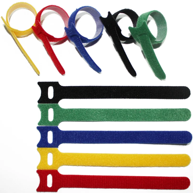 Adjustable Logo Print Hook And Loop Cable Tie