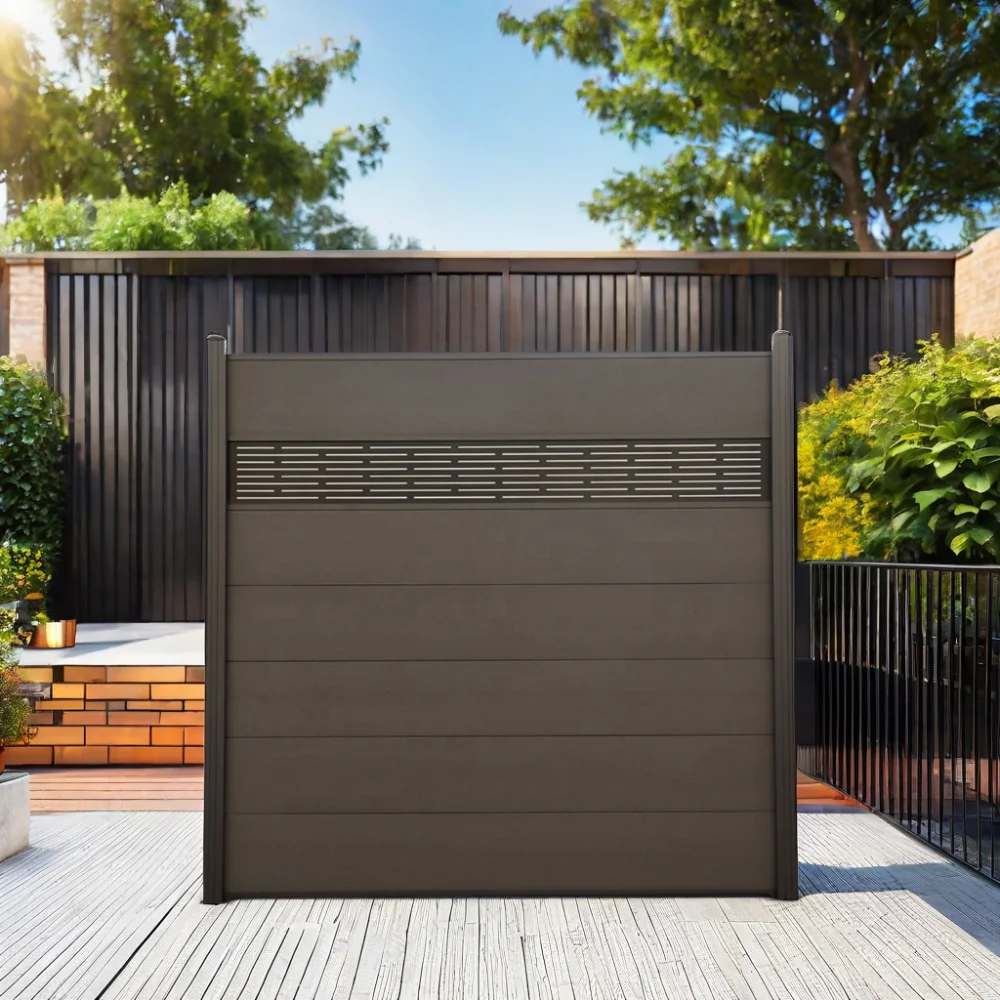 Privacy Fencing House Decorative Wood Plastic Composite Panel WPC Fence