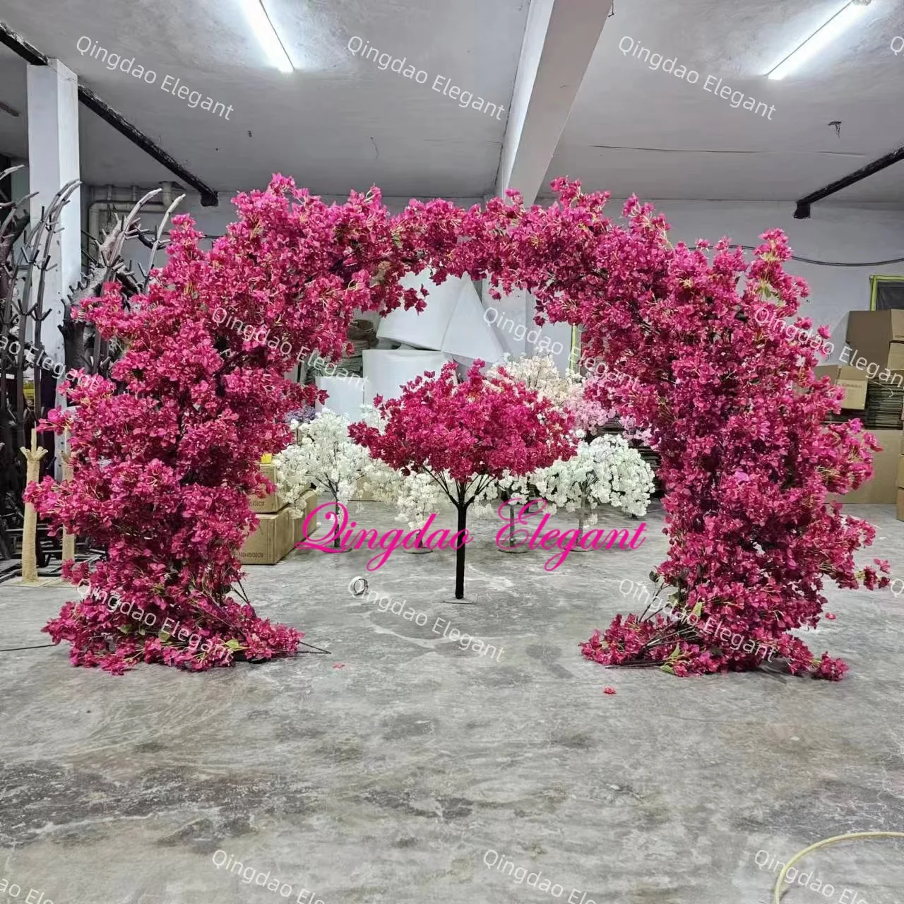 EG-WD99 Bougainvillea Artificial Tree Silk Faux Bougainvillea Tree With Pink Flowers Artificial Bougainvillea Flower Tree