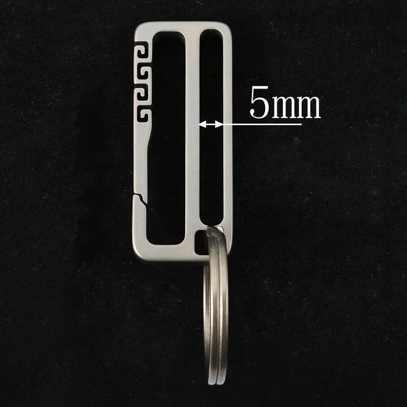 Durable and secure mens belt loop keychain titanium alloy belt clip key holder with key ring
