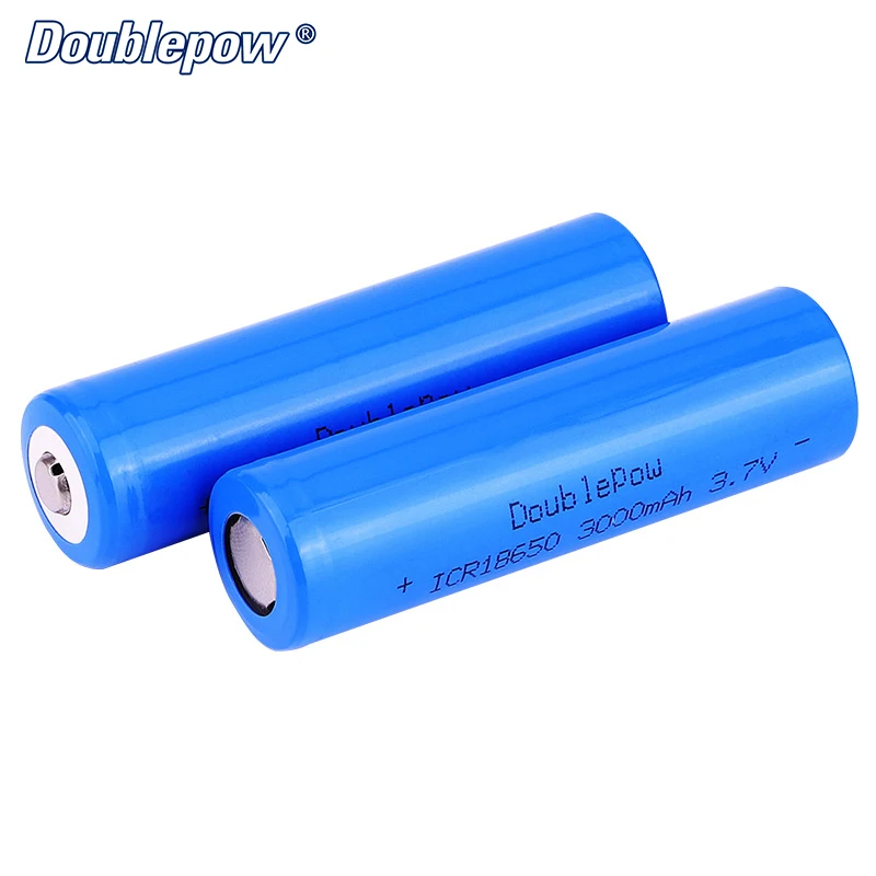 Doublepow 18650 3.7v 3000mAh Rechargeable Li-Ion 18650 3.7V Battery for Home Storage