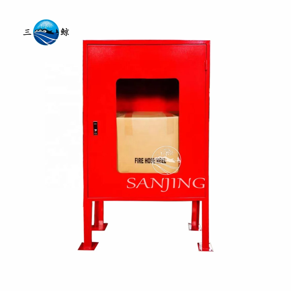 Durable Wall Recessed Fire Hose Cabinets Box Hose Fire With Nozzle