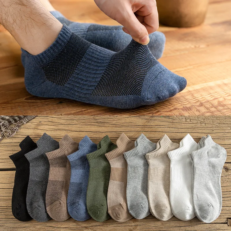 2022 New Summer Cotton Man Short Socks Fashion Breathable Man Boat Socks Comfortable Casual Socks