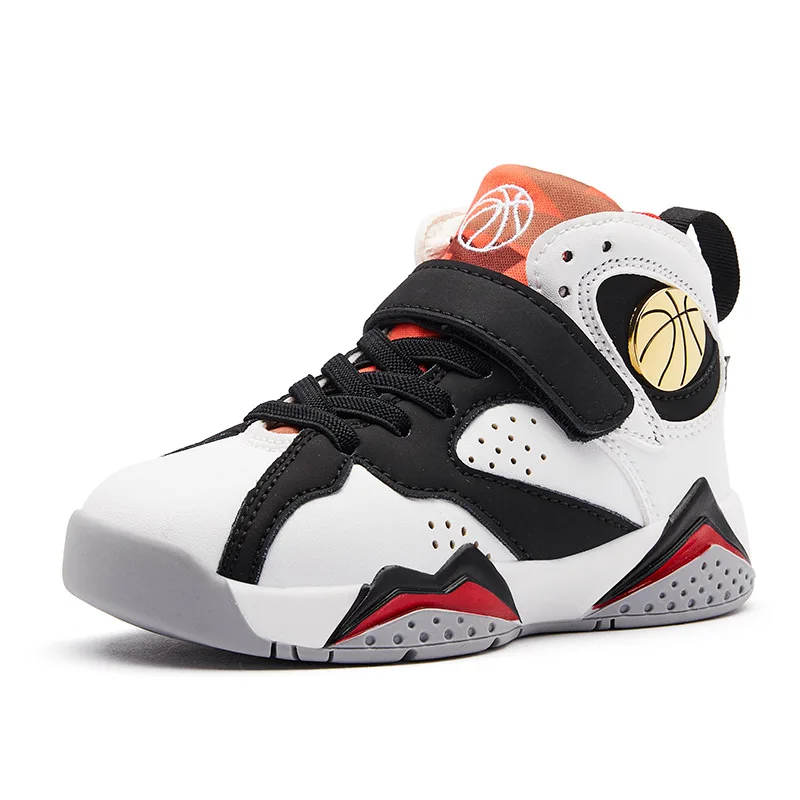 Детская Баскетбольная обувь, кроссовки для мальчиков и девочек, удобная Баскетбольная обувь с высоким верхом для мальчиков