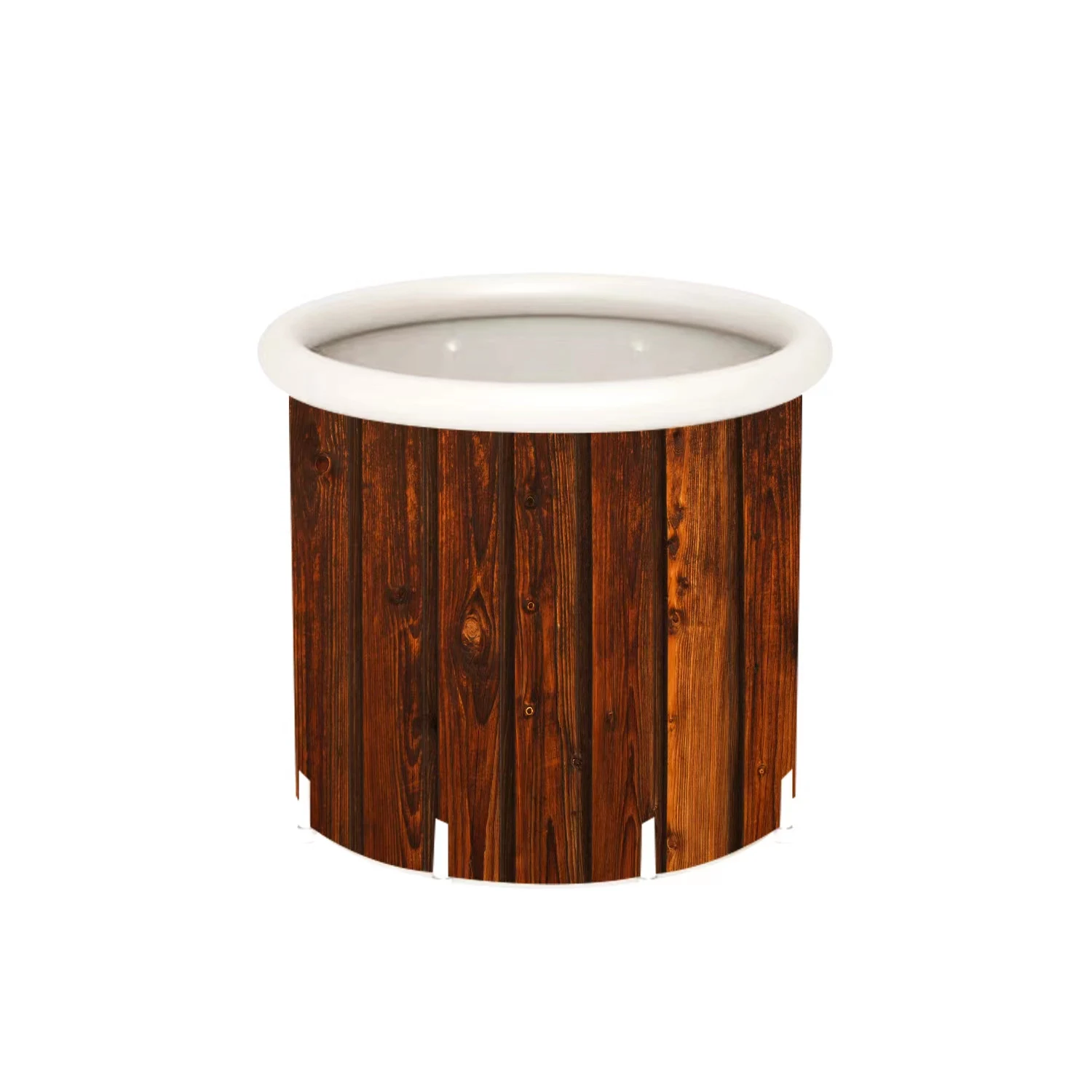 Customized Brand Portable Wooden Pattern Baths For Recovery Ice Plunge Therapy Tub