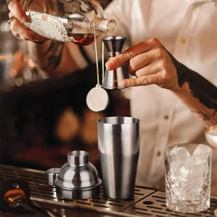 Factory customized home bar  9 pieces stainless steel cocktail set