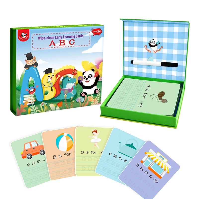 Reusable Early Learning Cards Toddler Pen Control Training PErasable Paper Children Kidskindergarten Brain Game Toys