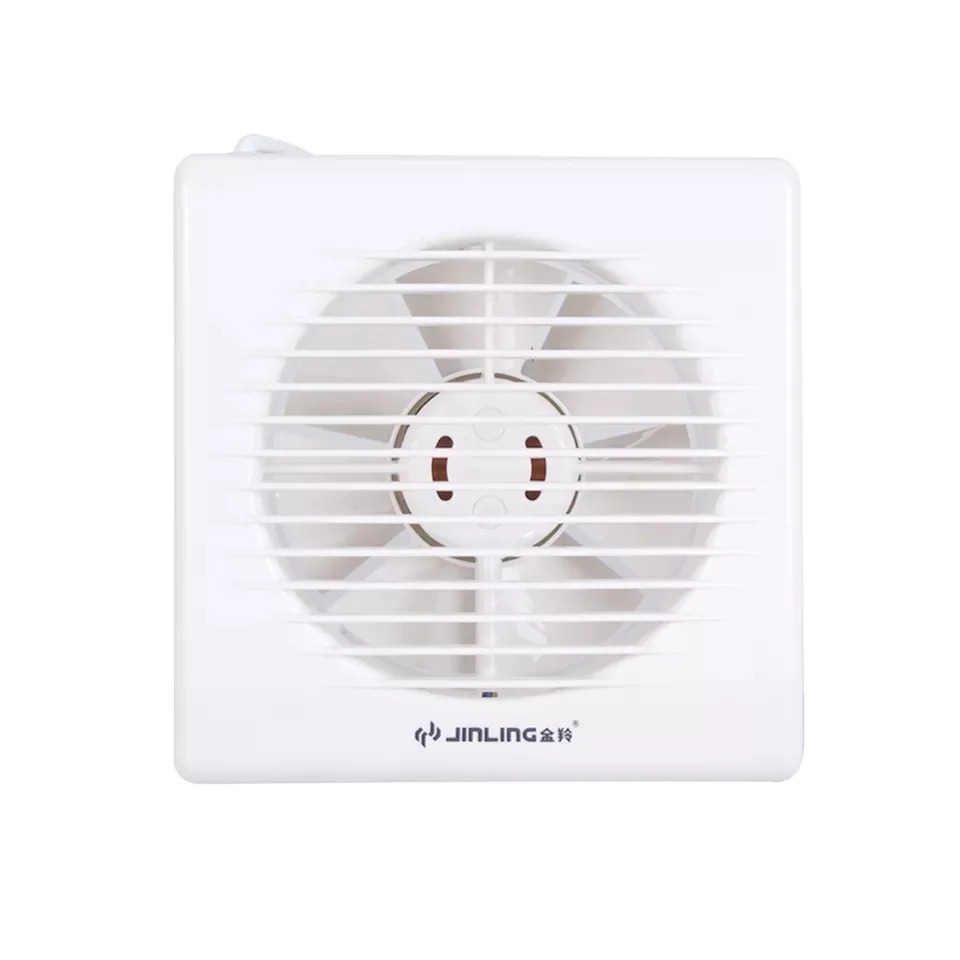 JINLING 4 Inch Bathroom Fan Window Kitchen Bathroom Wall Mounted Ventilator Fan