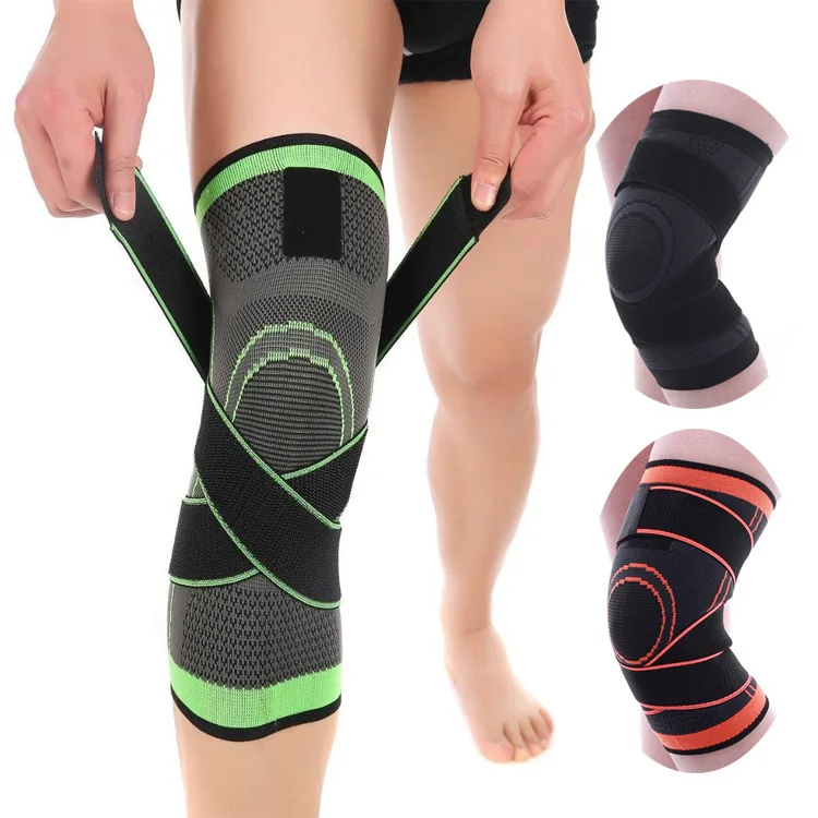 Compression Knee Sleeve, Knee Brace With Adjustable Bandage Non-Slip Knee Support for Men & Women