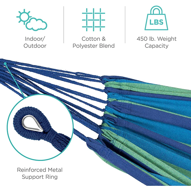 World Sourcing Cotton Camping Double Hammock