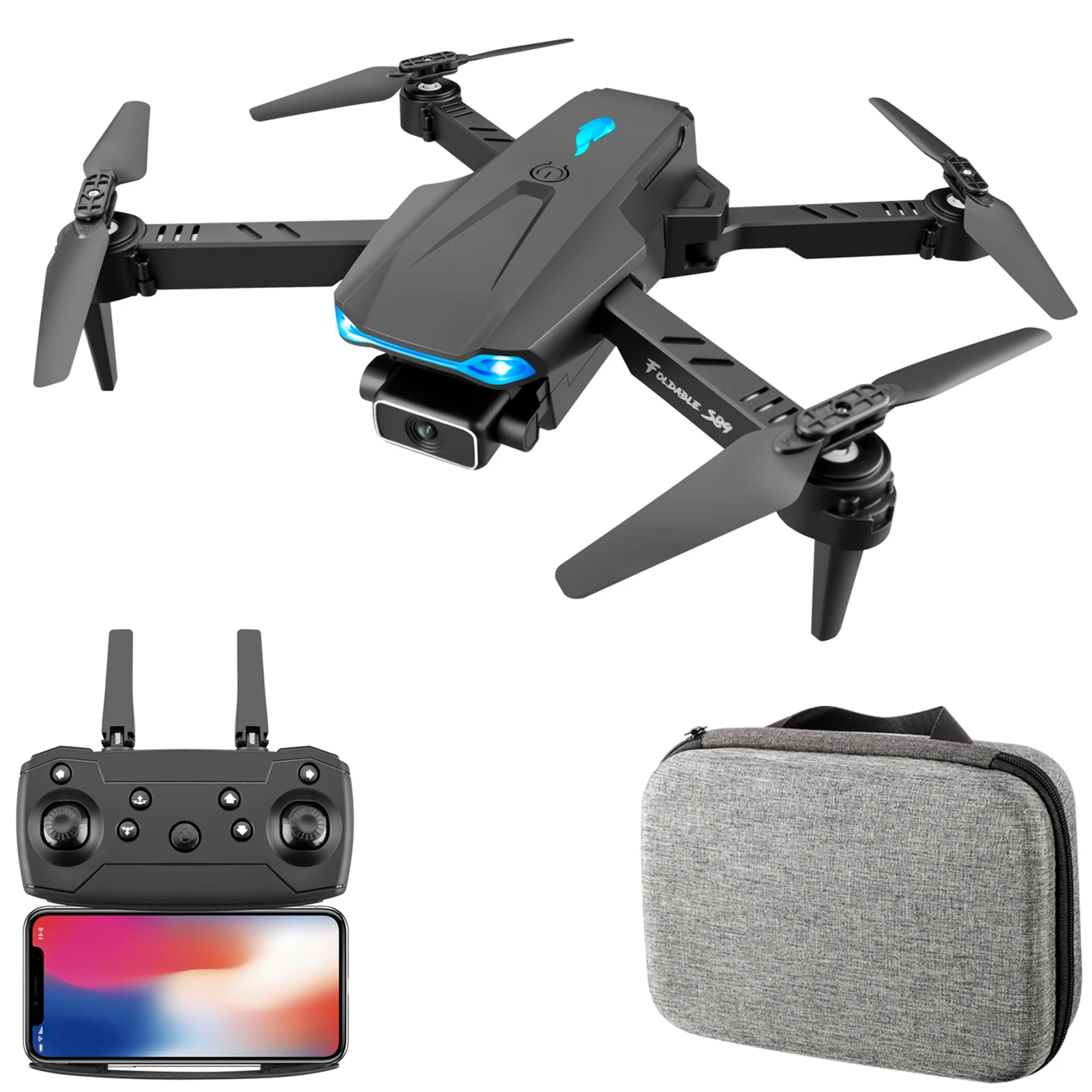 2021 S89 Drone 4k HD Dual Camera 1080P WiFi Fpv Visual Positioning Dron Height Preservation Rc Quadcopter