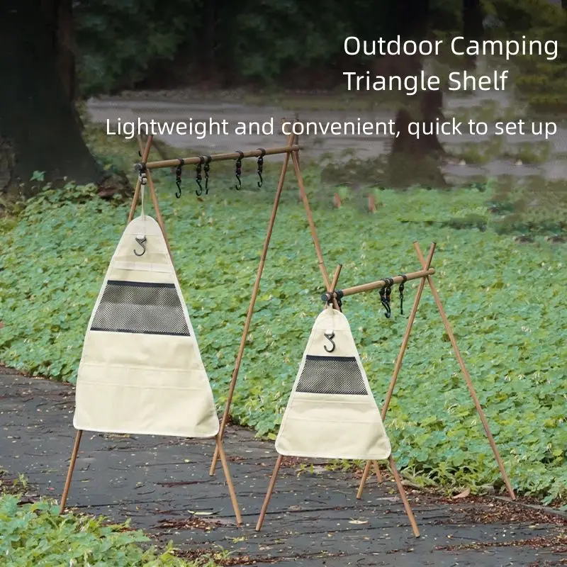 Wholesale Outdoor Portable Camping Storage Racks Foldable Ultra Sturdy Lightweight Camping Tripods Travel Debris Hangers