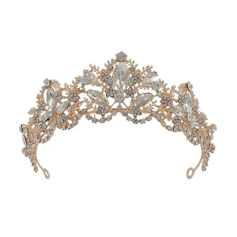 Euramerican Crystal Diamond Party Wedding Tiaras Bridal Crowns Rhinestone Crown For Women Jewelry