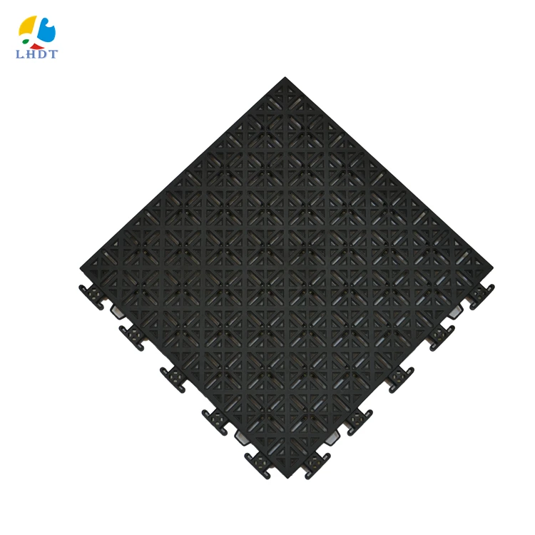 Interlock plastic outdoor sports flooring backyard decking tiles with cushions and court lines