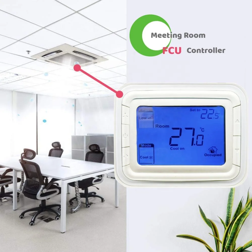 Air Conditioner Thermostat 2 pipe 4 pipe fan coil unit in Programmable Room Temperature Control Thermostat