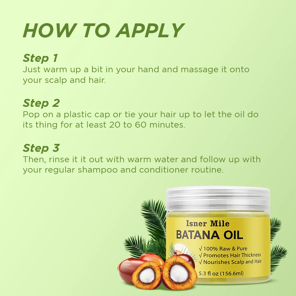 Raw Batana Oil 100% Natural Organic Hair Growth Oil Solution for Hair Loss Treatment hair regrowth