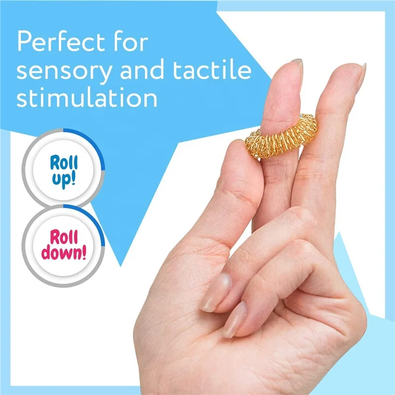 
Hot Sale Stress Release Toy Finger Acupressure Massage Ring Fidget Toys Finger Massage Ring 