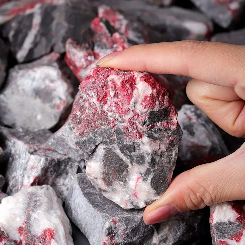 Cheap natural common rough red cinnabar stone Wholesale high quality cinnabar raw stone originating in China