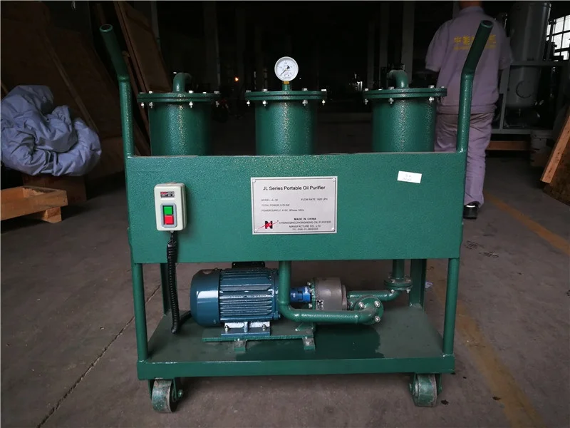Zhongneng Brand Mobile Type JL Portable Oil Particle Removing Plant, Oil Filtering Machine with Capacity 32L/M
