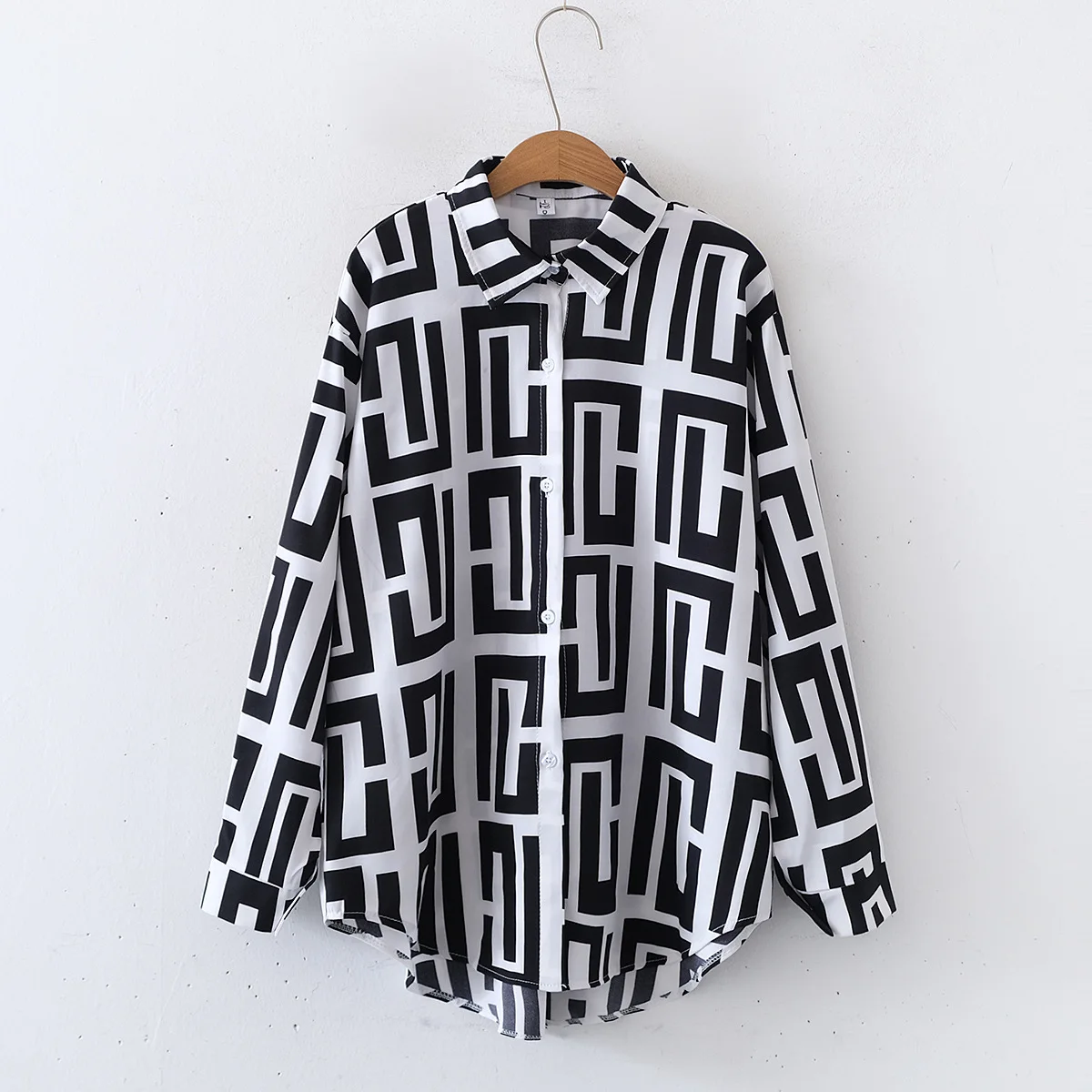 ODM OEM Spring Stylish Loose Fit Inner Cloth Print Shirt Fashion Women Men